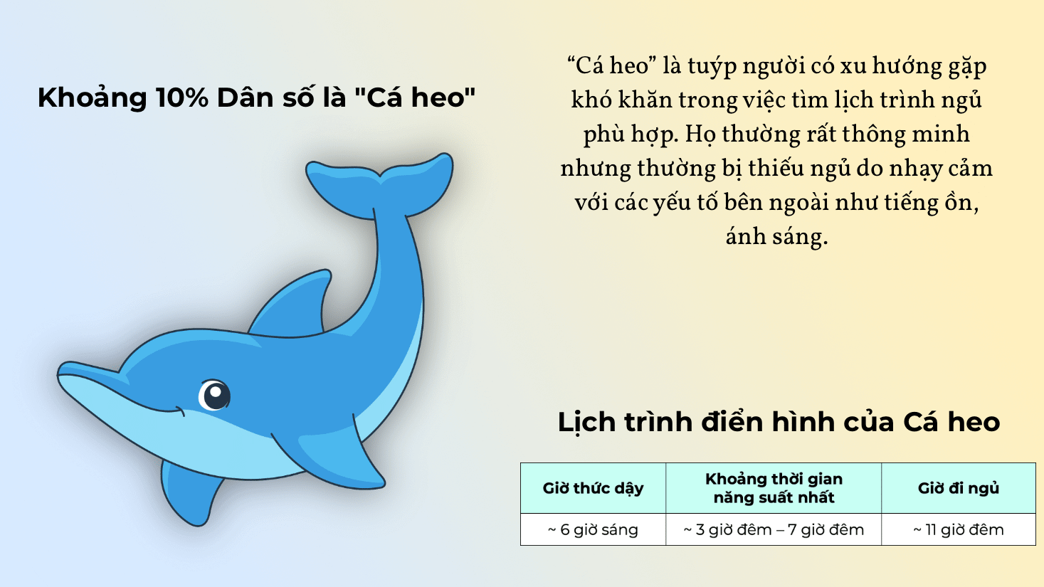 Chronotype là cá heo